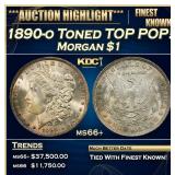 1890-o Morgan Dollar Toned TOP POP! $1 ms66+ SEGS