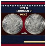 1921-d Morgan Dollar $1 Grades ms62+