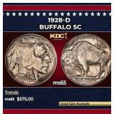 1928-d Buffalo Nickel 5c Grades ms65