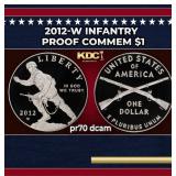 2012-w Infantry Proof Modern Commem Dollar $1 pr70
