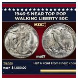 1946-s Walking Liberty Half Dollar Near Top Pop 50
