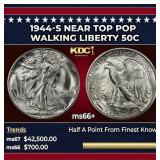 1944-s Walking Liberty Half Dollar Near Top Pop 50