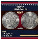 1887-p Morgan Dollar $1 ms66+ SEGS