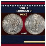 1882-p Morgan Dollar $1 Grades ms62
