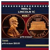 1994-s Proof Lincoln Cent 1c pr70 rd dcam SEGS
