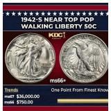 1942-s Walking Liberty Half Dollar Near Top Pop 50