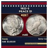 1922-s Peace Dollar $1 ms65 SEGS