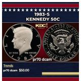 1983-s Proof Kennedy Half Dollar 50c pr70 dcam SEG