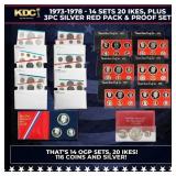 Full Ike Dollar Mint And Proof Sets 1973-1978, Plu