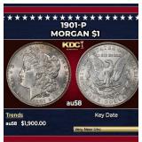 1901-p Morgan Dollar $1 au58 SEGS