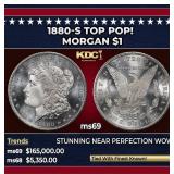 1880-s Morgan Dollar TOP POP! $1 ms69 SEGS