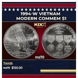 1994-w Vietnam Modern Commem Dollar $1 ms70 SEGS