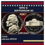 1970-s Proof Jefferson Nickel 5c pr69 dcam SEGS