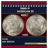 1889-p Morgan Dollar $1 Grades ms65