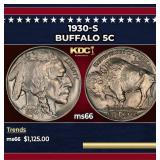 1930-s Buffalo Nickel 5c ms66 SEGS