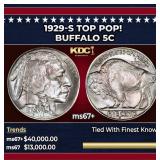 1929-s Buffalo Nickel TOP POP! 5c ms67+ SEGS