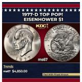1977-d Eisenhower Dollar TOP POP! $1 ms67 SEGS