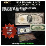 1x 1928 $10 Small Size Gold Certificate Heavily Ci