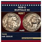 1929-s Buffalo Nickel 5c Grades ms65