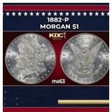 1882-p Morgan Dollar $1 Grades ms63