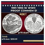 1991-1995-w WWII Proof Modern Commem Dollar $1 pr7