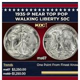 1935-p Walking Liberty Half Dollar Near Top Pop 50