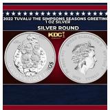 2022 Tuvalu The Simpsons Seasons Greetings - 1 oz