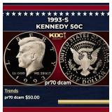 1993-s Proof Kennedy Half Dollar 50c pr70 dcam SEG