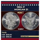 1884-p Morgan Dollar $1 Grades ms64+