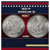 1921-p Morgan Dollar $1 Grades ms62+