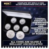 Complete 1971-1976-s 5 Coin Silver Eisenhower Doll