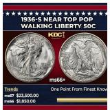 1936-s Walking Liberty Half Dollar Near Top Pop 50