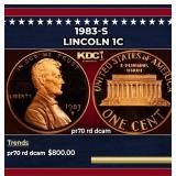 1983-s Proof Lincoln Cent 1c pr70 rd dcam SEGS