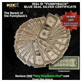1x 1934 $1 Funnyback Blue Seal Silver Certificate