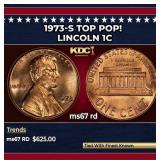 1973-s Lincoln Cent TOP POP! 1c ms67 rd SEGS