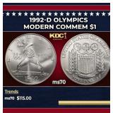 1992-d Olympics Modern Commem Dollar $1 ms70 SEGS