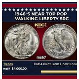 1946-s Walking Liberty Half Dollar Near Top Pop 50