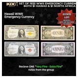Set of 1935 WWII Emergency Currency Both $1 Hawaii