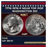 1776-1976-p Washington Quarter Near Top Pop 25c ms