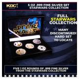 5x 1oz Silver Round Star Wars Set, Darth Vader, re