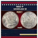 1883-p Morgan Dollar $1 Grades ms64