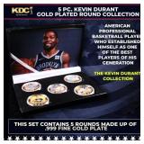 5 Coin Kevin Durant Gold Plated Round Collection