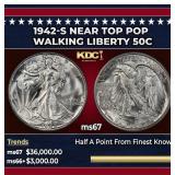 1942-s Walking Liberty Half Dollar Near Top Pop 50