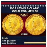 1905 Lewis & Clark Gold Commem Dollar 1 ms65+ SEGS