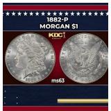 1882-p Morgan Dollar $1 Grades ms63