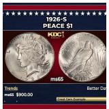 1926-s Peace Dollar $1 Grades ms65