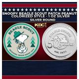 Snoopy Beagle Scout Patch Peanuts Colorized Style