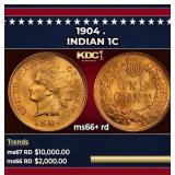1904 Indian Cent . 1c ms66+ rd SEGS