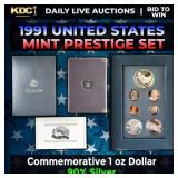 1991 United States Mint Prestige Proof Set 6 Coins