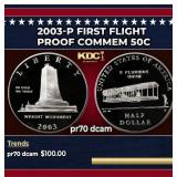 2003-p First Flight Proof Modern Commem Half Dolla